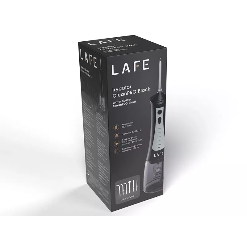 Lafe CleanPRO mutes irigators, 5 režīmi, 300 ml, melns