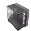 Silentware View A-RGB Black PC korpuss VIEWBLACK — vidējais tornis ar A-RGB apgaismojumu