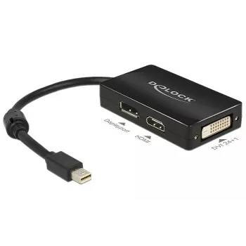 Kabelis DeLOCK 0.16 m Mini DisplayPort uz DisplayPort/HDMI/DVI-D