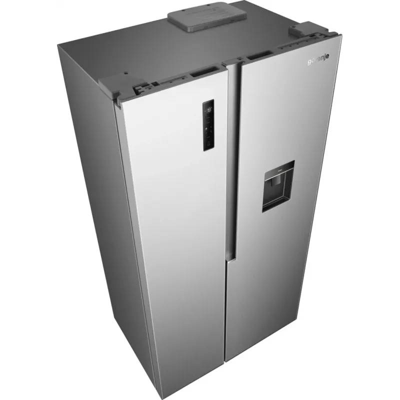 Gorenje HZF55082 NRS917E41XWD G400 Brīvstāvošs Amerikāņu stila ledusskapis, Pelēks, 2 durvis, Skārienvadība, LED