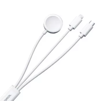 Magnētiskais lādētājs Joyroom S-IW008 Lightning USB-C 5V 1,2m Balts