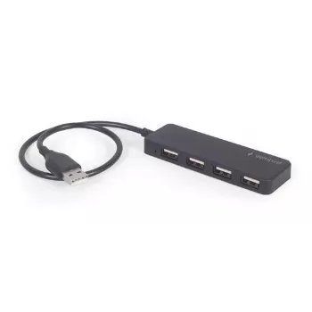 USB 2.0 centrmezgls Gembird UHB-U2P4-06 — 4 porti, kompakts USB paplašinātājs