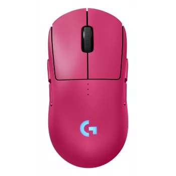 Logitech G PRO 2 - Spēļu pele - optiskā - 8 pogas - Bezvadu, vadu - 2,4 GHz, USB - USB Logitech LIGHTSPEED uztvērējs - rozā (910-007310)
