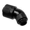 Alphacool HF Savienotājs 45 grādi G1/4 collas AG uz 16/10mm - Grozāms, melns
