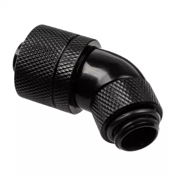 Alphacool HF Savienotājs 45 grādi G1/4 collas AG uz 16/10mm - Grozāms, melns