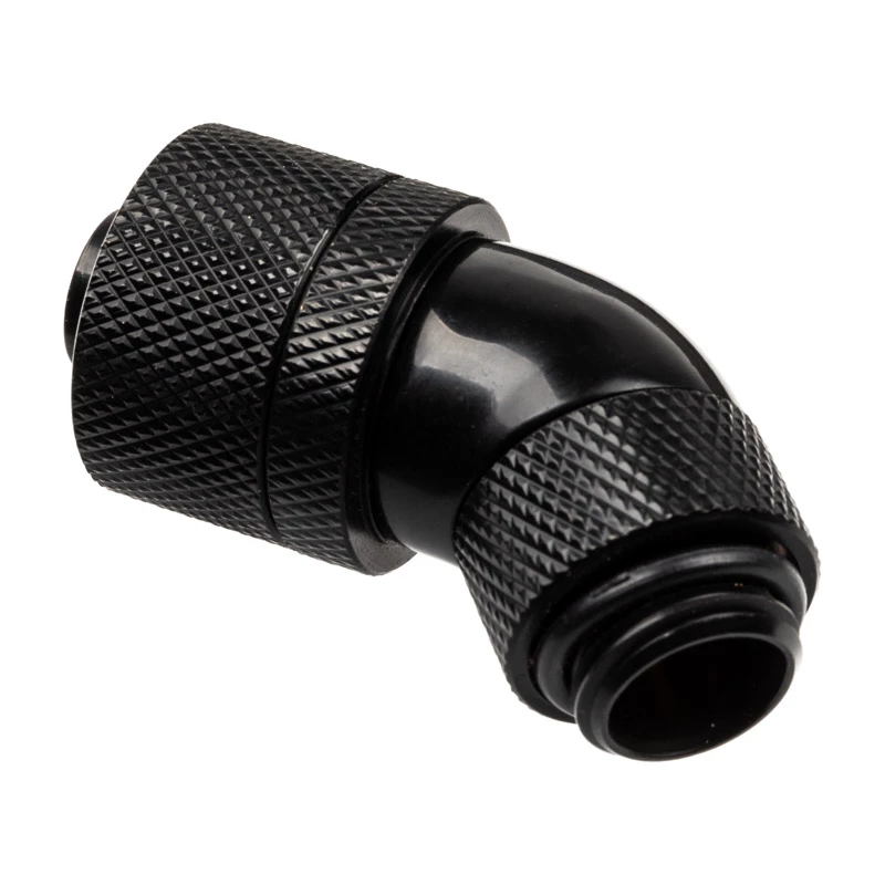 Alphacool HF Savienotājs 45 grādi G1/4 collas AG uz 16/10mm - Grozāms, melns