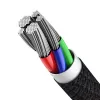 Baseus augsta blīvuma pīts kabelis Type-C uz Lightning, PD, 20W, 1m (Melns)