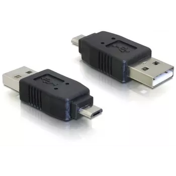 Adapteris USB micro-B vīrišķais uz USB 2.0 A vīrišķais DeLOCK 65036 Melns