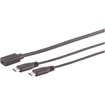 USB kabelis S/CONN 13-20020 USB 2.0 0.3 m USB-C 2 x USB-C Melns
