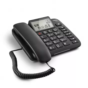 Vadu telefons Gigaset DL380 ar zvanītāja ID, melns