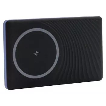 RealPower PB-5000 MAG pārnēsājamais akumulators 5000 mAh, MagSafe saderīga bezvadu uzlāde, USB-C, 20 W, ļoti plāns, zils