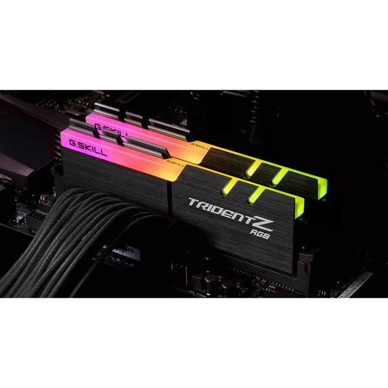G.Skill Trident Z RGB 16 GB DDR4-4000 (2x 8 GB) Dual-Kit, F4-4000C18D-16GTZRB, melna