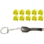 ShiverPeaks BS08-01032 RJ45 porta bloķētājs, dzeltenā krāsā, 10 gab. komplekts ar 1 atslēgu