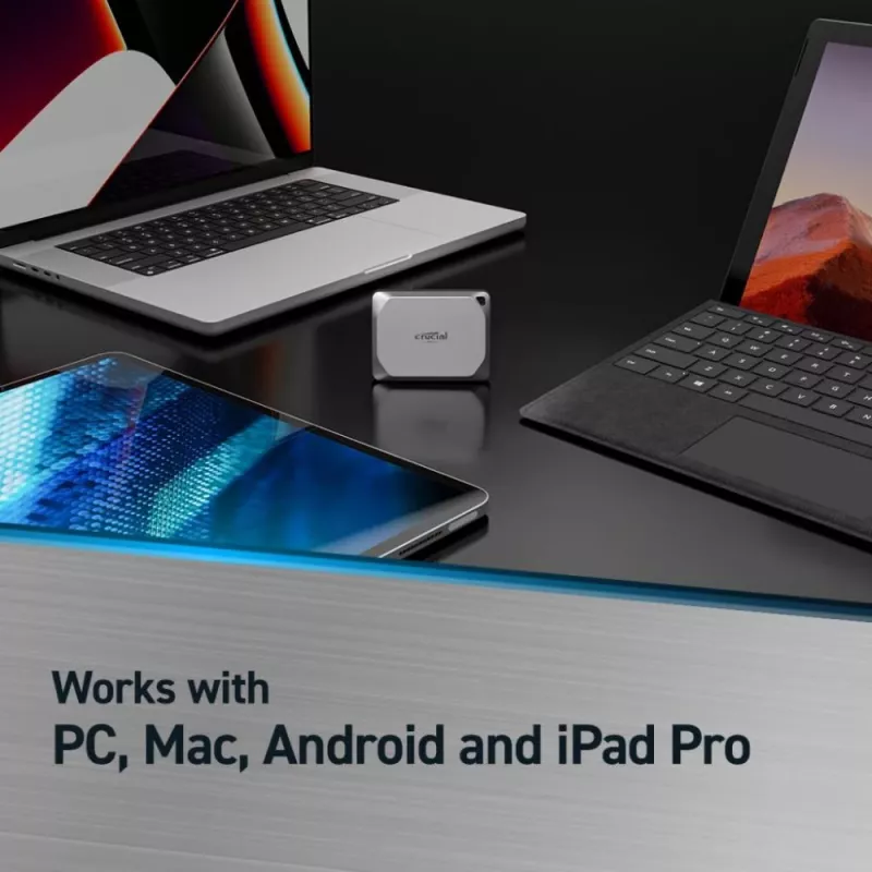 Crucial X9 Pro 4TB ārējais SSD USB 3.2 Gen2 Type-C pārnēsājams disks