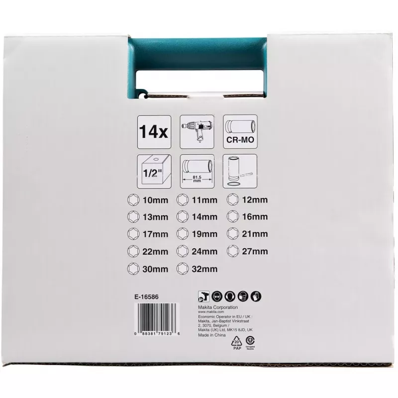 Makita E-16586 triecienuzgriežņu atslēgu komplekts Melns, Zaļš