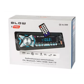 BLOW X-PRO MP3/USB/micro USB/BLUETOOTH radio auto Melns
