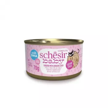 Slapjā barība kaķēniem Agras Pet Foods Schesir Baby in Brühe 70 g – vista, bezgraudu