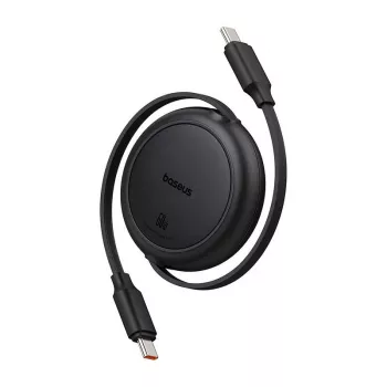 Baseus Free2Pull Mini USB-C uz USB-C kabelis, 60W, 1m, melns