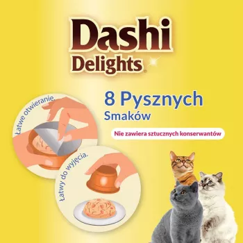 INABA Dashi Delights Vistas gaļa ar gliemenēm buljonā - kaķu gardumi - 70g