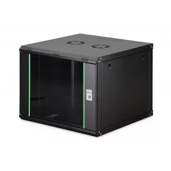 Pie sienas montējams tīkla skapis DIGITUS Dynamic-N 9U 19 collu 600x600 mm, IP20, ar atslēgas slēdzi, neizjauktā veidā