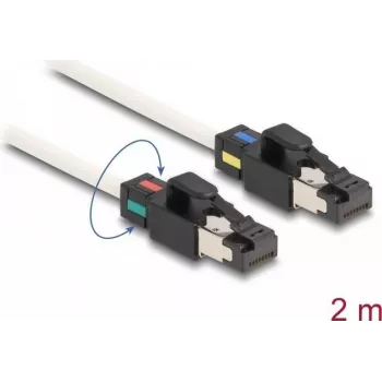 DeLOCK tīkla kabelis RJ-45 spraudnis - spraudnis Cat.6A S/FTP 2 m balts