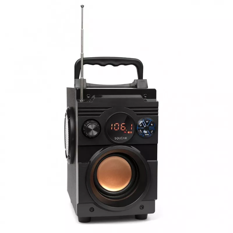 Squeak Bassblaster SQ1001 Bluetooth 5.1 skaļrunis, FM radio, MP3 atskaņotājs