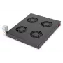 Digitus DN-19 FAN-4-HO-SW 19 collu ventilācijas modulis statnes augšai, 4 ventilatori, termostats, melns