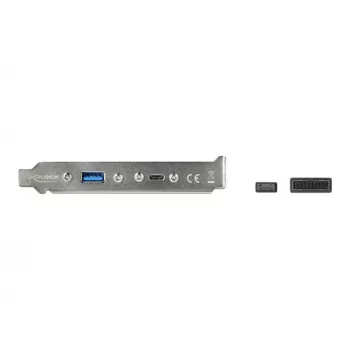 Slot Bracket DeLOCK 89934 ar 1 x USB Type-C un 1 x USB Type-A portu