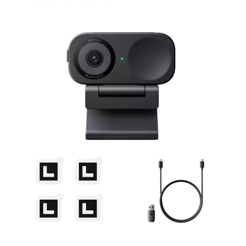 Tīmekļa kamera Insta360 Link 2C 3840 x 2160 pikseļi USB Melna