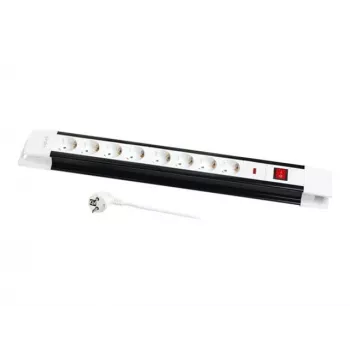 Pagarinātājs LogiLink LPS207 3m 8 kontaktligzdas Melns Balts