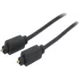 shiverpeaks 1.0m Toslink optiskais kabelis - Toslink vīrietis - Toslink vīrietis - Zelts - Melns (Bs69004-1.0)