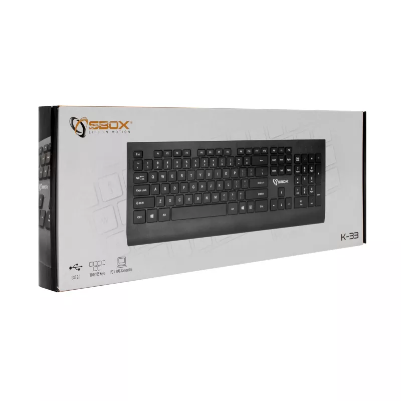 SBOX K-33 US tastatūra ar USB un HDMI pieslēgvietām
