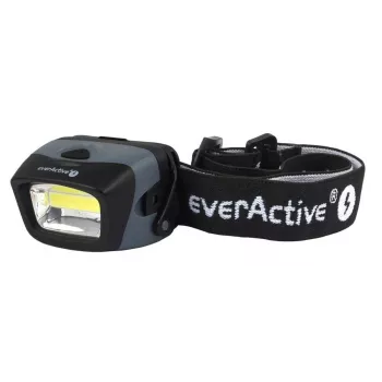 Galvaslampa everActive HL-150, 150 lm, 3 W, IPX4, 3×AAA, melna