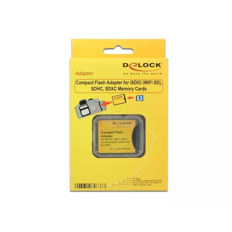 DeLOCK 62637 CompactFlash adapteris SD kartēm