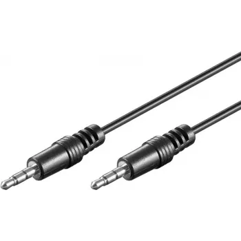 Wentronic Goobay 3,5 mm jack savienojuma kabelis HQ, melns, 0,6 m - 3,5 mm ligzda (3 kontaktu, stereo) > 3,5 mm ligzda (3 kontaktu, stereo) (51141)