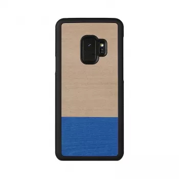 Telefona maciņš man and wood Samsung Galaxy S9 — baložu melns, aizsargājošs cietais aizmugures vāciņš