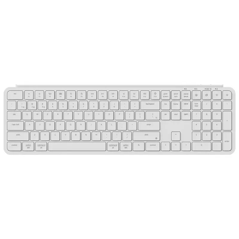 Keychron B6P-K8 tastatūra pilnizmēra USB RF bezvadu Bluetooth ziloņkaula krāsā
