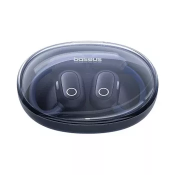 Baseus Eli Sport 1 Open-Ear TWS Cosmic Black ar USB kabeli