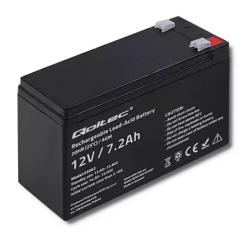 Qoltec 53062 AGM akumulators | 12V | 7,2 Ah | max 108A