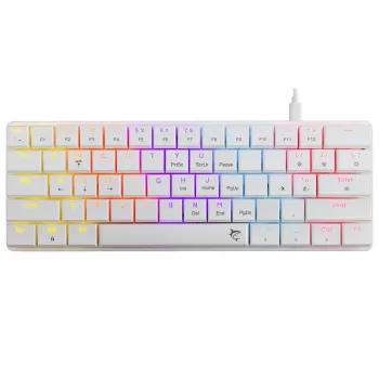 Mehāniskā tastatūra White Shark Nagamaki GK-006211 — kompakts izkārtojums, Red slēdži, balts korpuss
