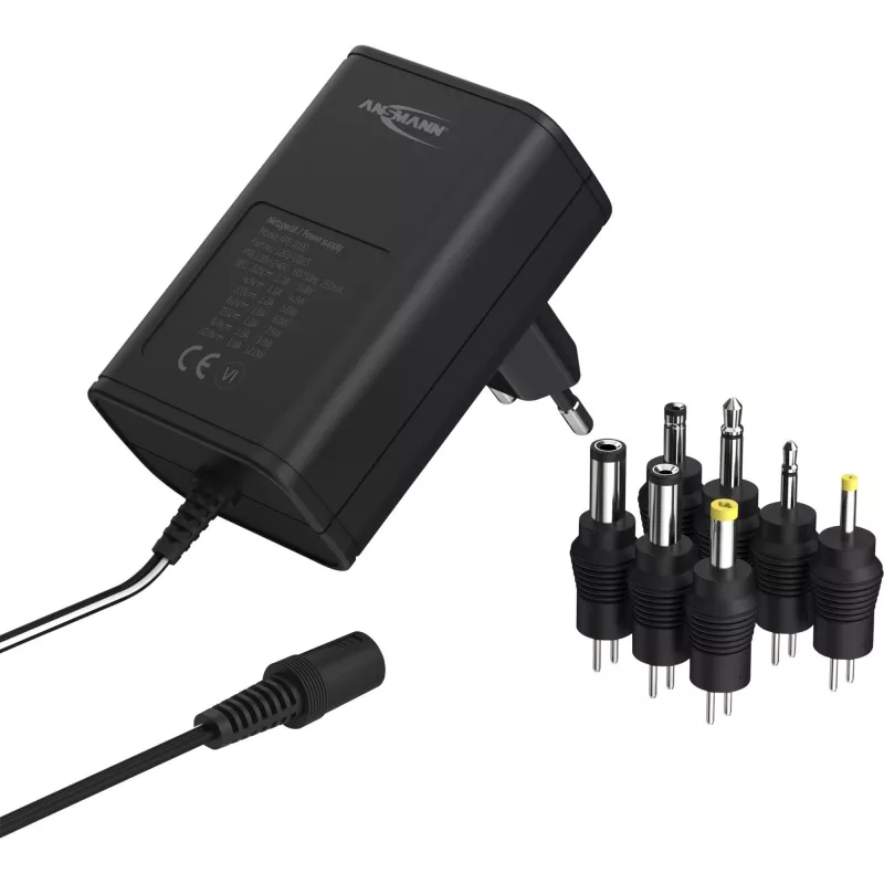 Barošanas adapteris/invertors Ansmann 1201-0023, 12W, 100-240V, melns