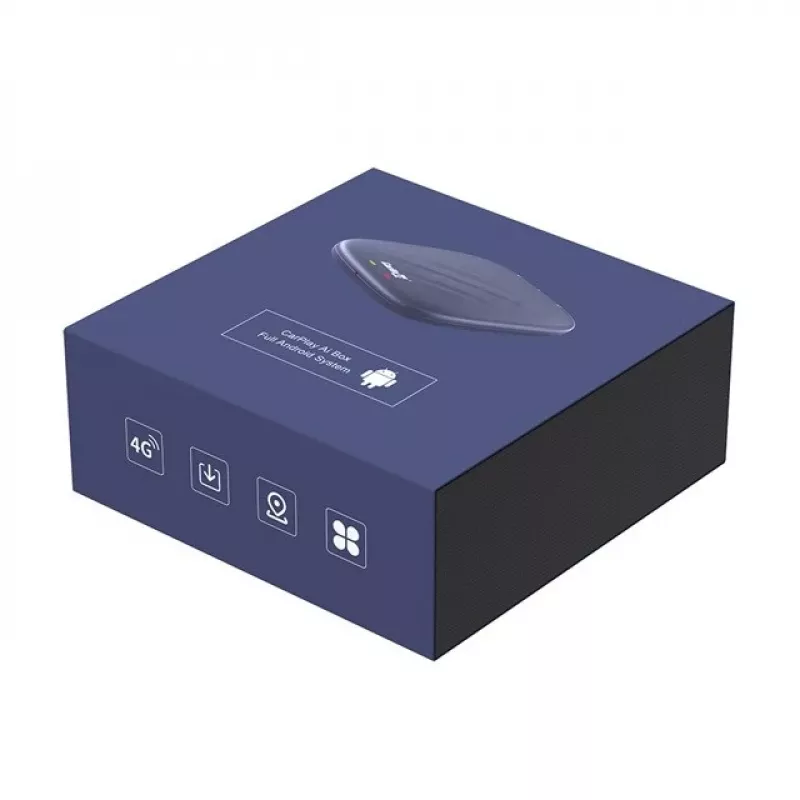 CARLINKIT Bezvadu AI Box ar Android 13 - 8GB+128GB oriģinālajiem auto radio ar CarPlay zils