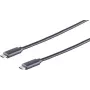 ShiverPeaks USB kabelis S/CONN 77140-1.0 USB 3.2 Gen 1 1m USB-C uz USB-B melns