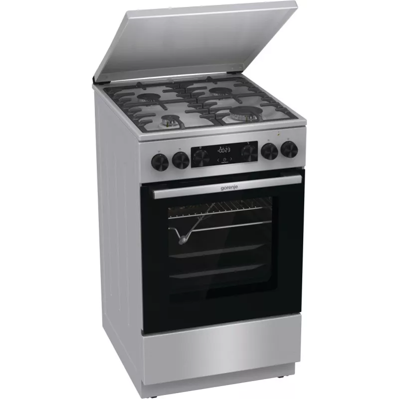 Gorenje GKS5C71XF Brīvi stāvoša plīts ar cepeškrāsni Sudraba