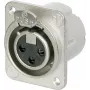Neutrik NC3FD-LX-M3 Piederums savienojamībai Sudrabs
