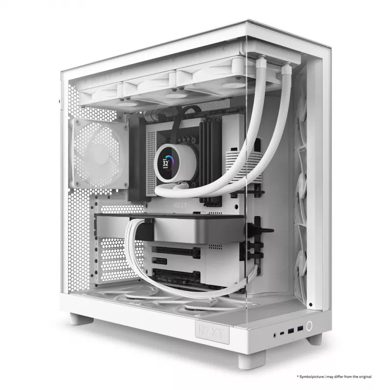 NZXT H6 Flow Mid-Tower korpuss - Balts