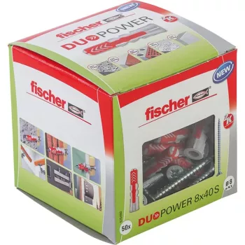 FISCHER DUOPOWER 8x40 S dībelis ar skrūvi 50gab.