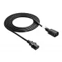Akyga barošanas kabelis IEC C13 uz IEC C14, 3 m