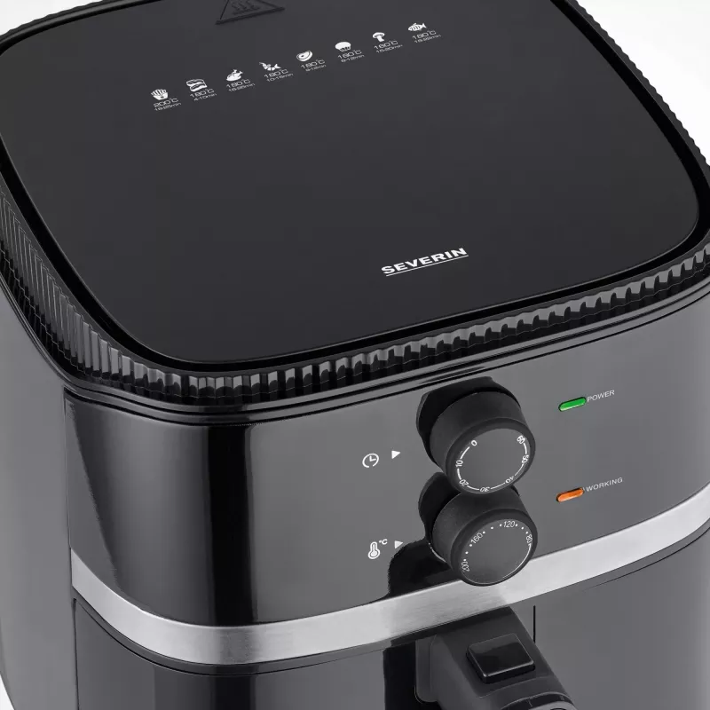 Karstā gaisa fritieris Severin FR 2452 4.3 L 1500 W Melns Sudrabs