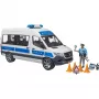 BRUDER Mercedes-Benz Policijas Sprinter komplekts ar figūriņu un gaismas/skaņas moduli